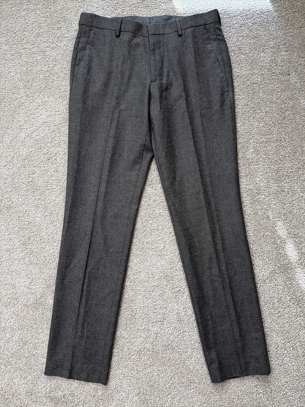 J Crew Ludlow Moon Worsted Wool Pants Gray 31x32 EUC